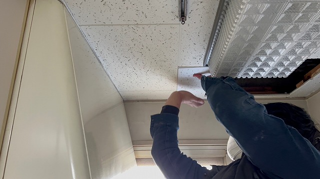 天井部分張替え